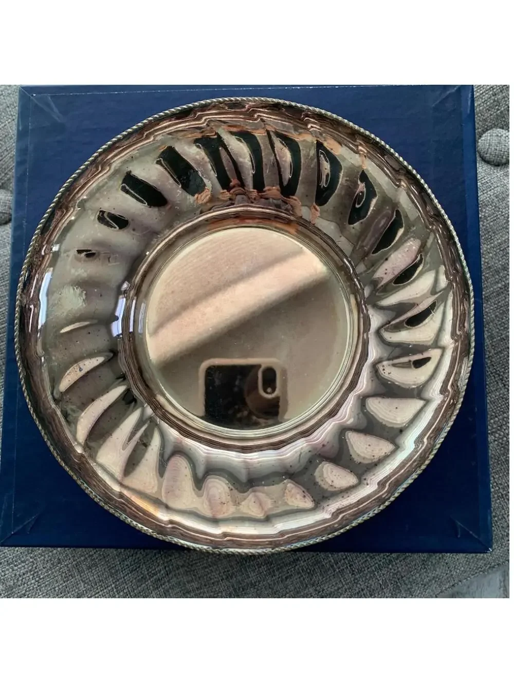 Vintage  Silver Plated  decorative plate in original box
